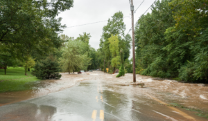 Hurricane flood waters