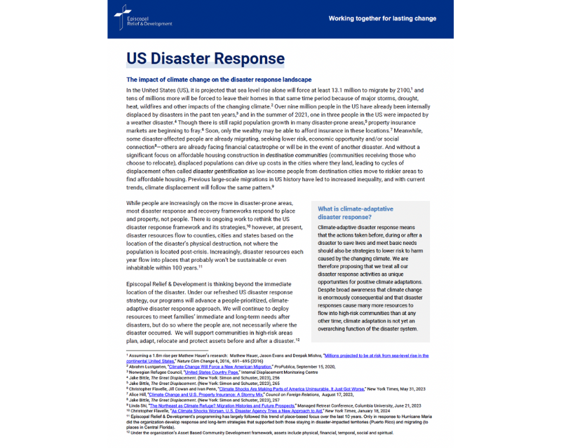 Strategy Summary | US Disaster Response by 2030