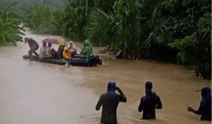 People experiencing flooding from Hurricane Oscar