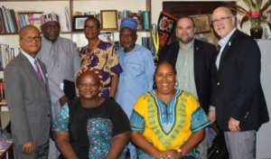 Anwar Khan, co-founder and current president of Islamic Relief USA and Rob Radtke on a program visit in Liberia, February 2024