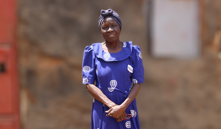 Margaret, a literacy group facilitator, poses for a picture.